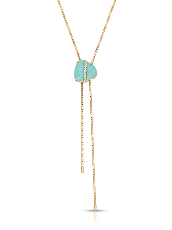 Turquoise Solstice Bolo Necklace sold by ettika