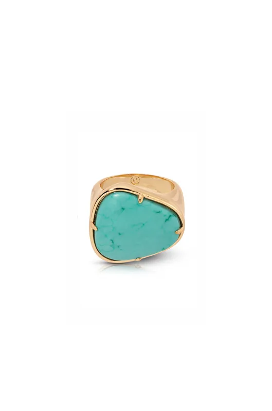 Turquoise Solstice Ring sold by ettika