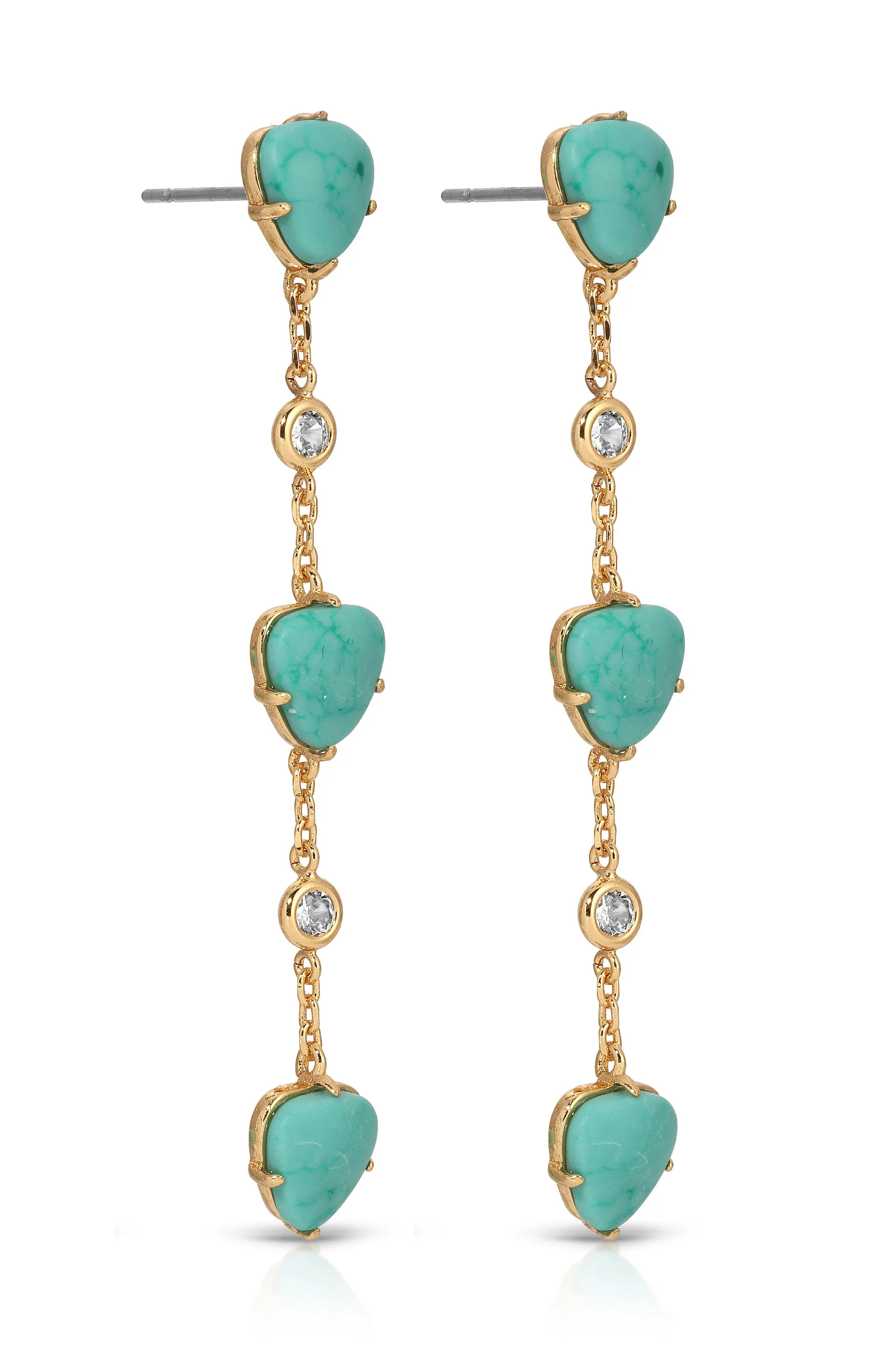 Turquoise Solstice Dangle Earrings sold by ettika product image thumbnail 3