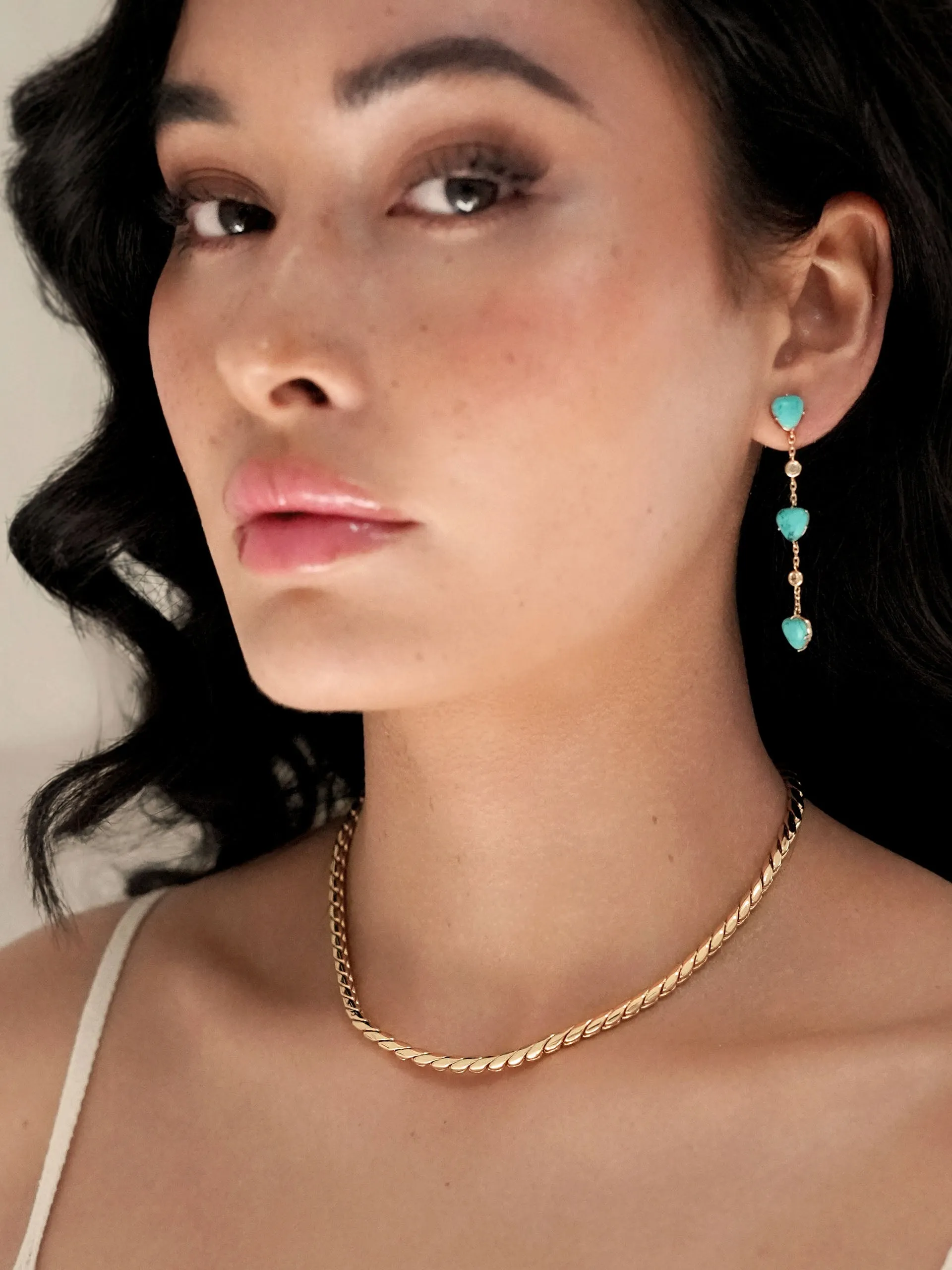 Turquoise Solstice Dangle Earrings sold by ettika product image thumbnail 5