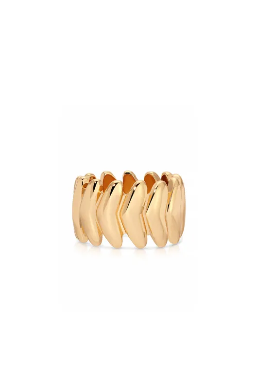Metal Moderna Ring sold by ettika