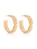 Medium Metal Moderna Hoops sold by ettika