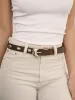 Teardrop Studded Belt in Coffee sold by ettika