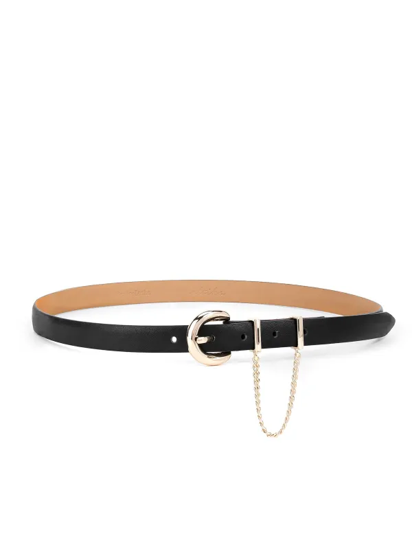 Cascade Chain Belt in Black sold by ettika