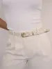Modern Saddle Belt in Vanilla sold by ettika