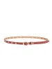 Classic Studded Skinny Belt in Cognac sold by ettika