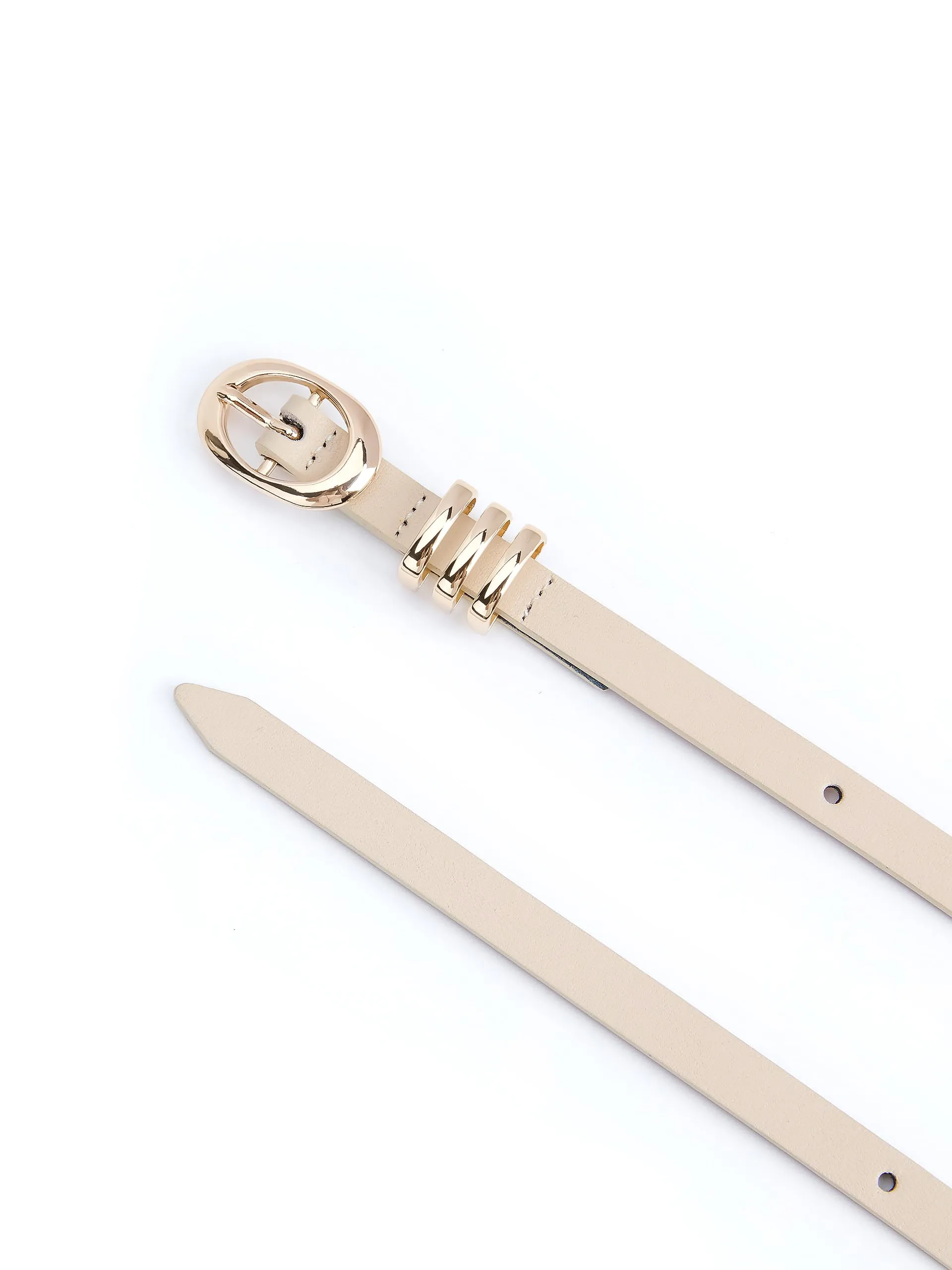 Classic Skinny Belt in Ivory sold by ettika product image thumbnail 4