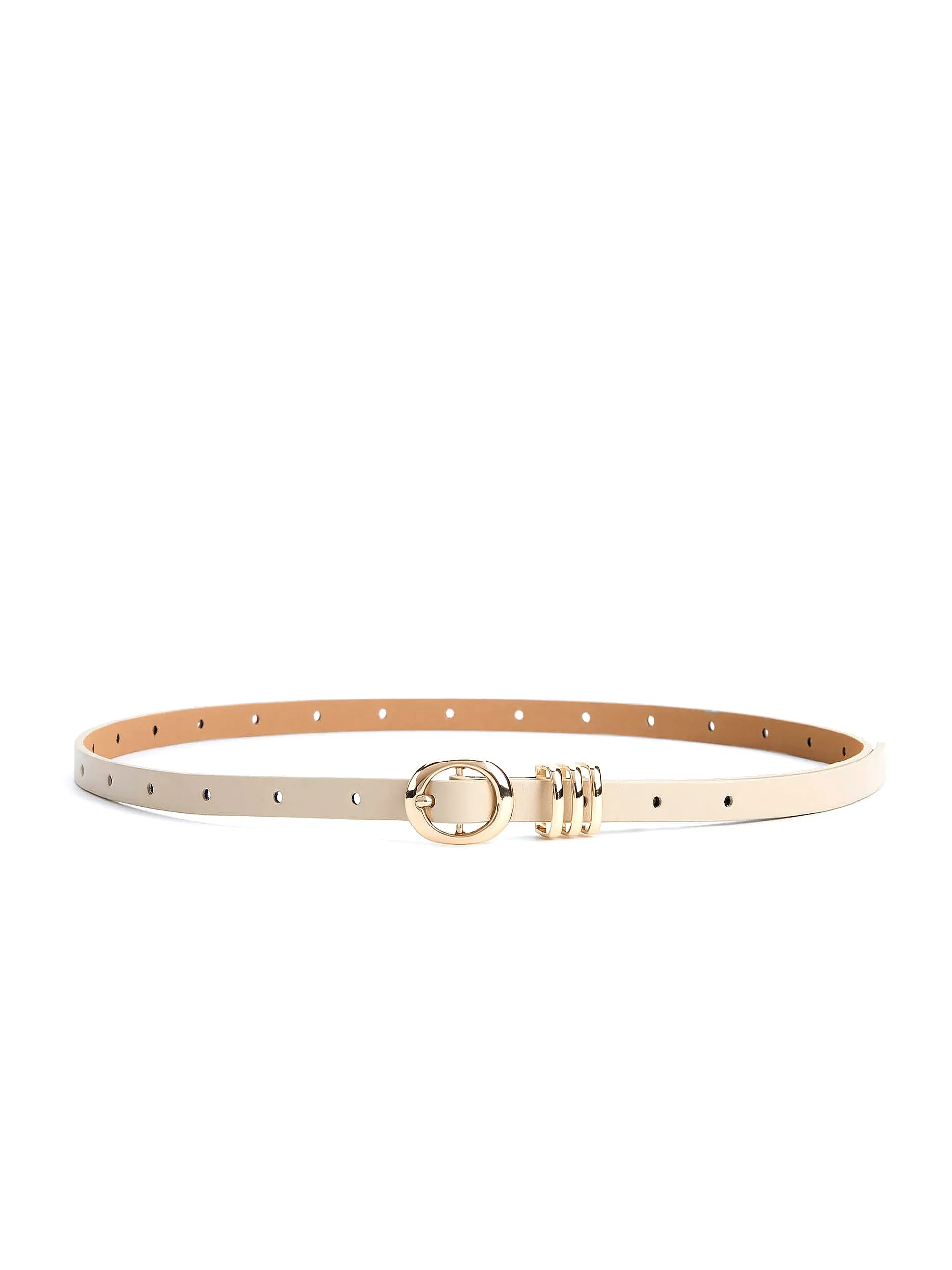 Classic Skinny Belt in Ivory sold by ettika