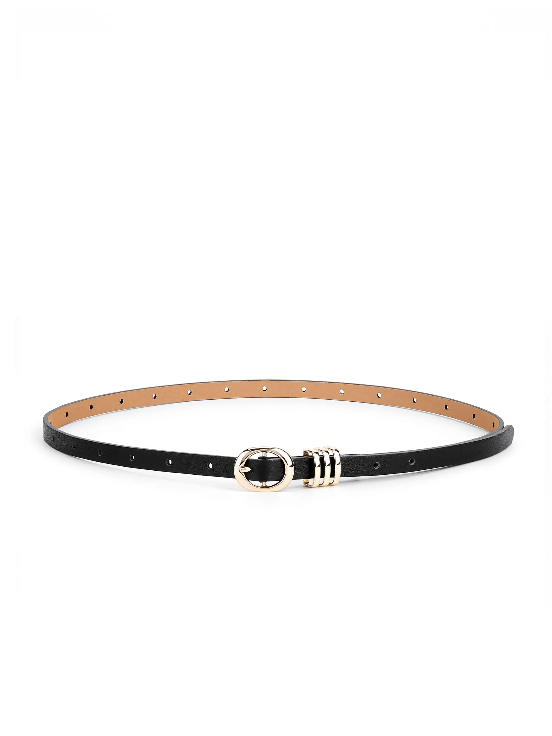 Classic Skinny Belt in Black sold by ettika