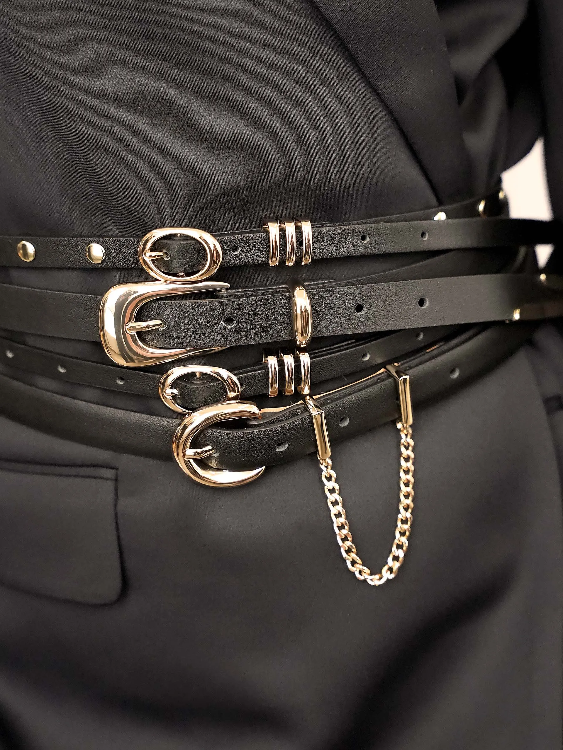 Classic Skinny Belt in Black sold by ettika product image thumbnail 5