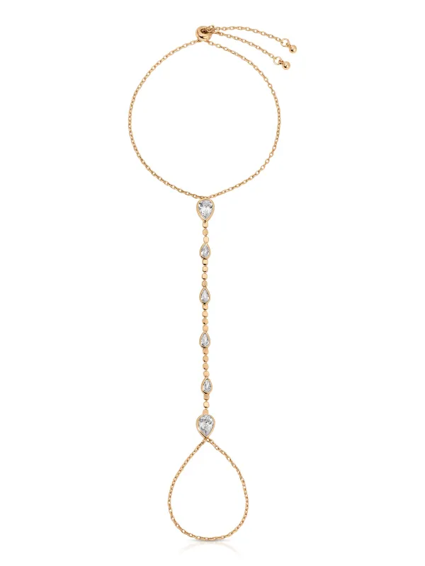 Dripping Crystal Hand Chain sold by ettika