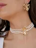 Pearl Petals Choker sold by ettika
