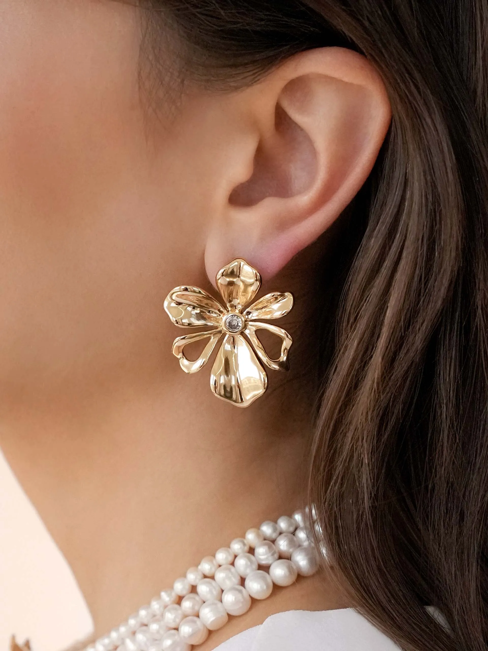 Petals Stud Earrings sold by ettika product image thumbnail 2
