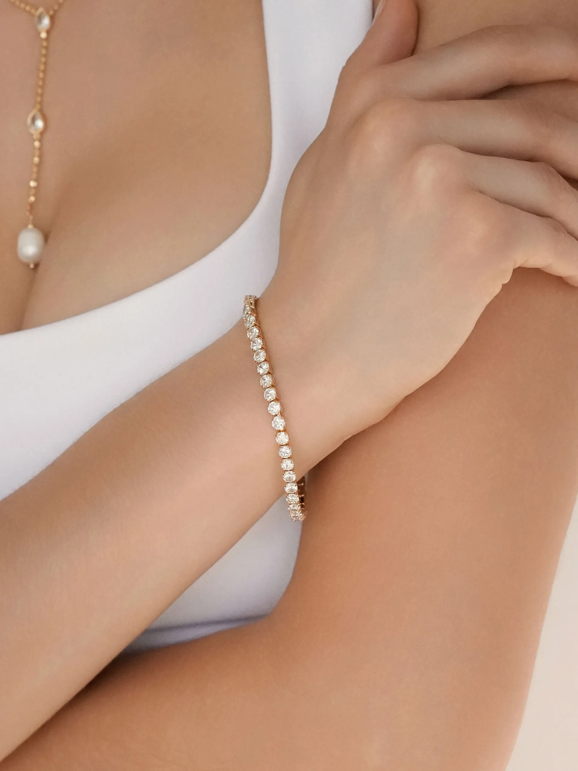 Single Row Tennis Bracelet sold by ettika product image thumbnail 3