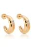 Oval Dome Baguette Hoops sold by ettika