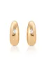 Oval Dome Baguette Hoops sold by ettika
