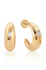 Oval Dome Baguette Hoops sold by ettika