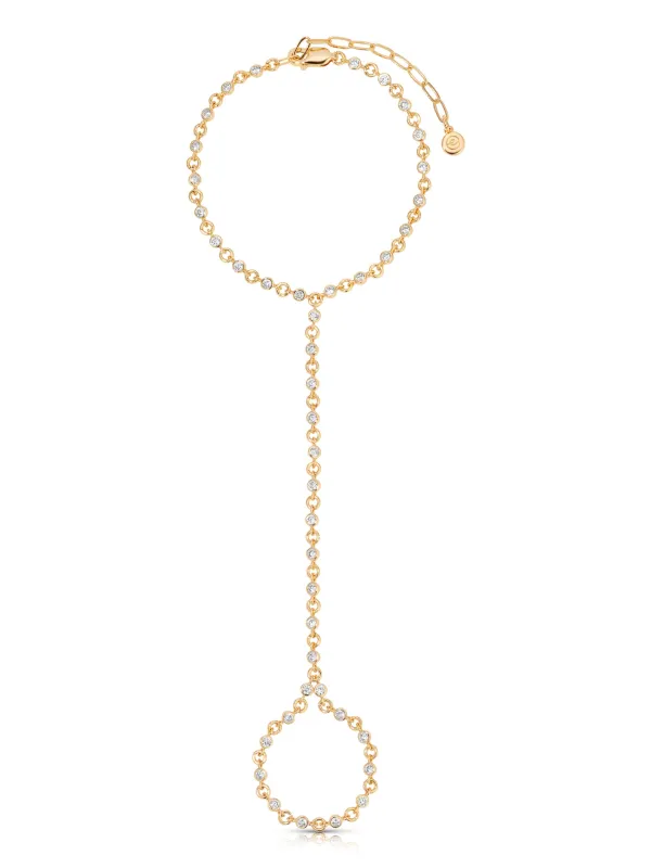 Crystal Dotted Hand Chain sold by ettika