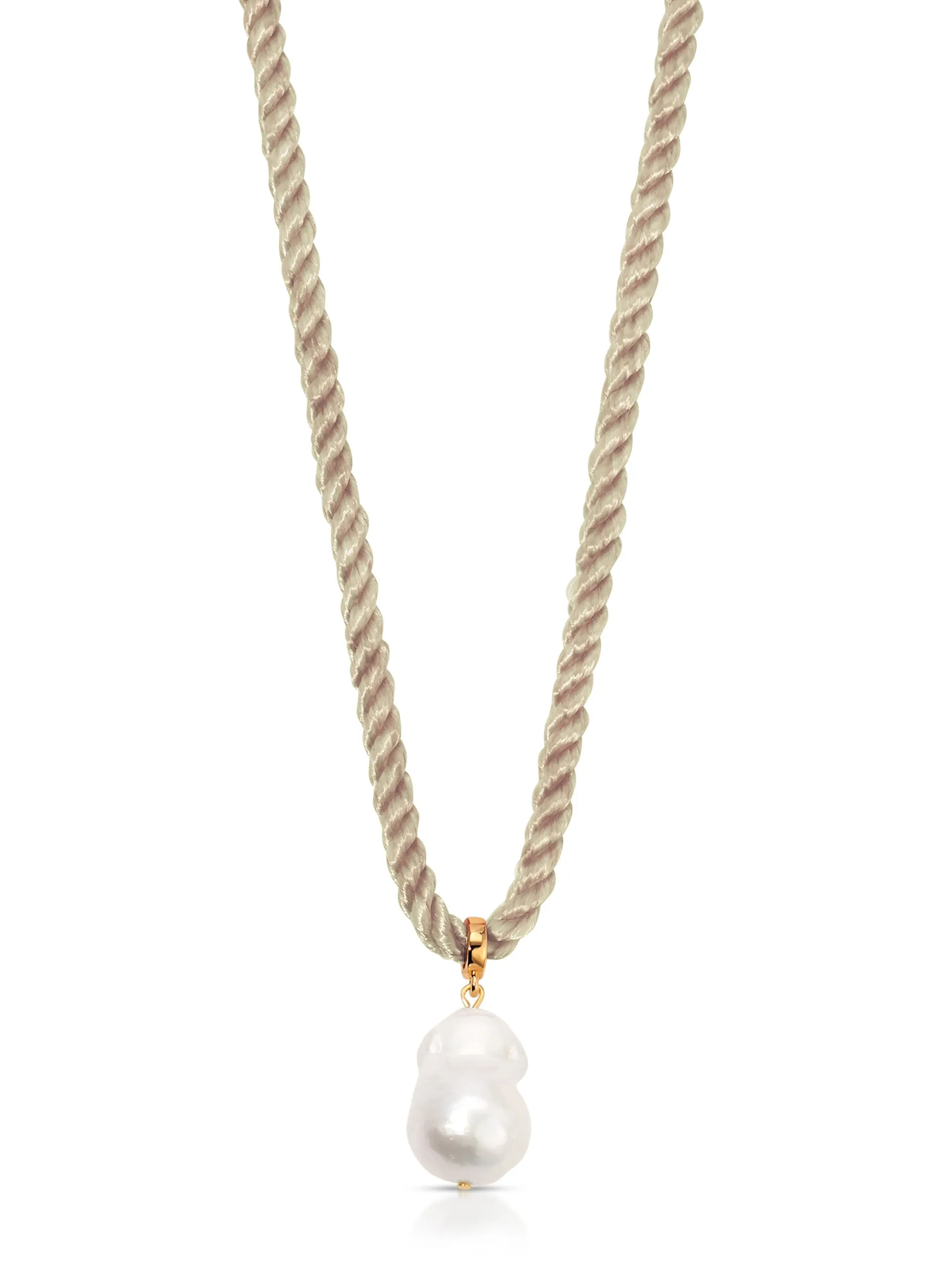 Freshwater Token Necklace sold by ettika