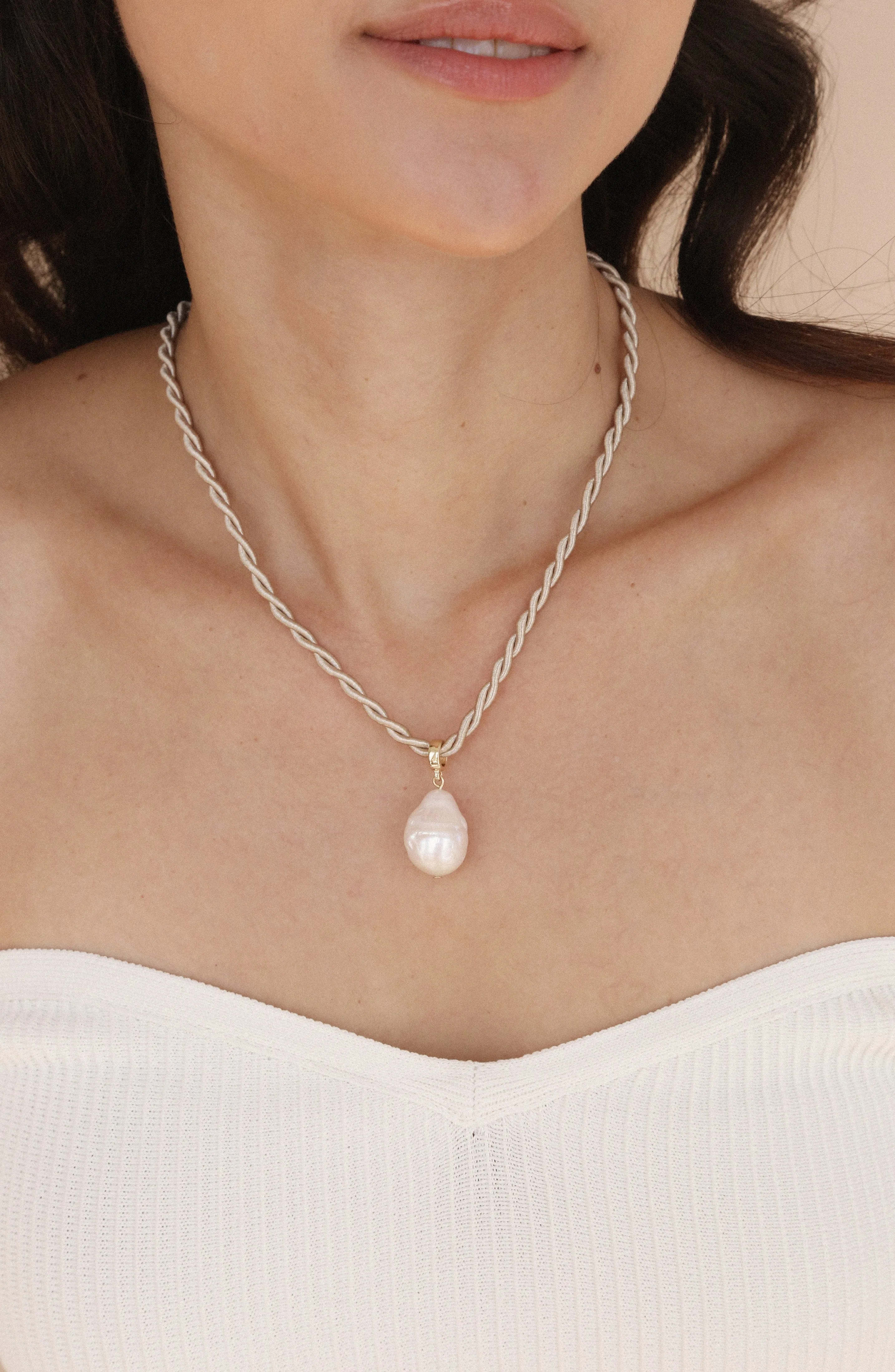 Freshwater Token Necklace sold by ettika product image thumbnail 4