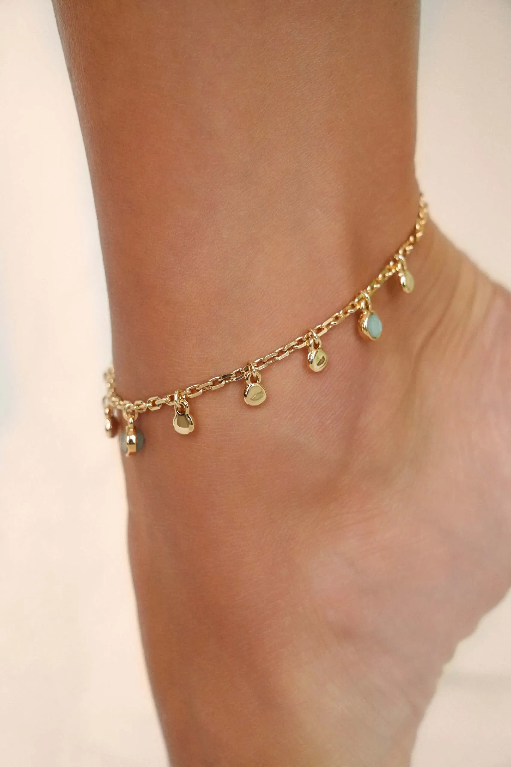 Sea Glass Anklet sold by ettika product image thumbnail 3
