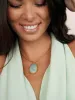 Amazonite Pendant Necklace sold by ettika