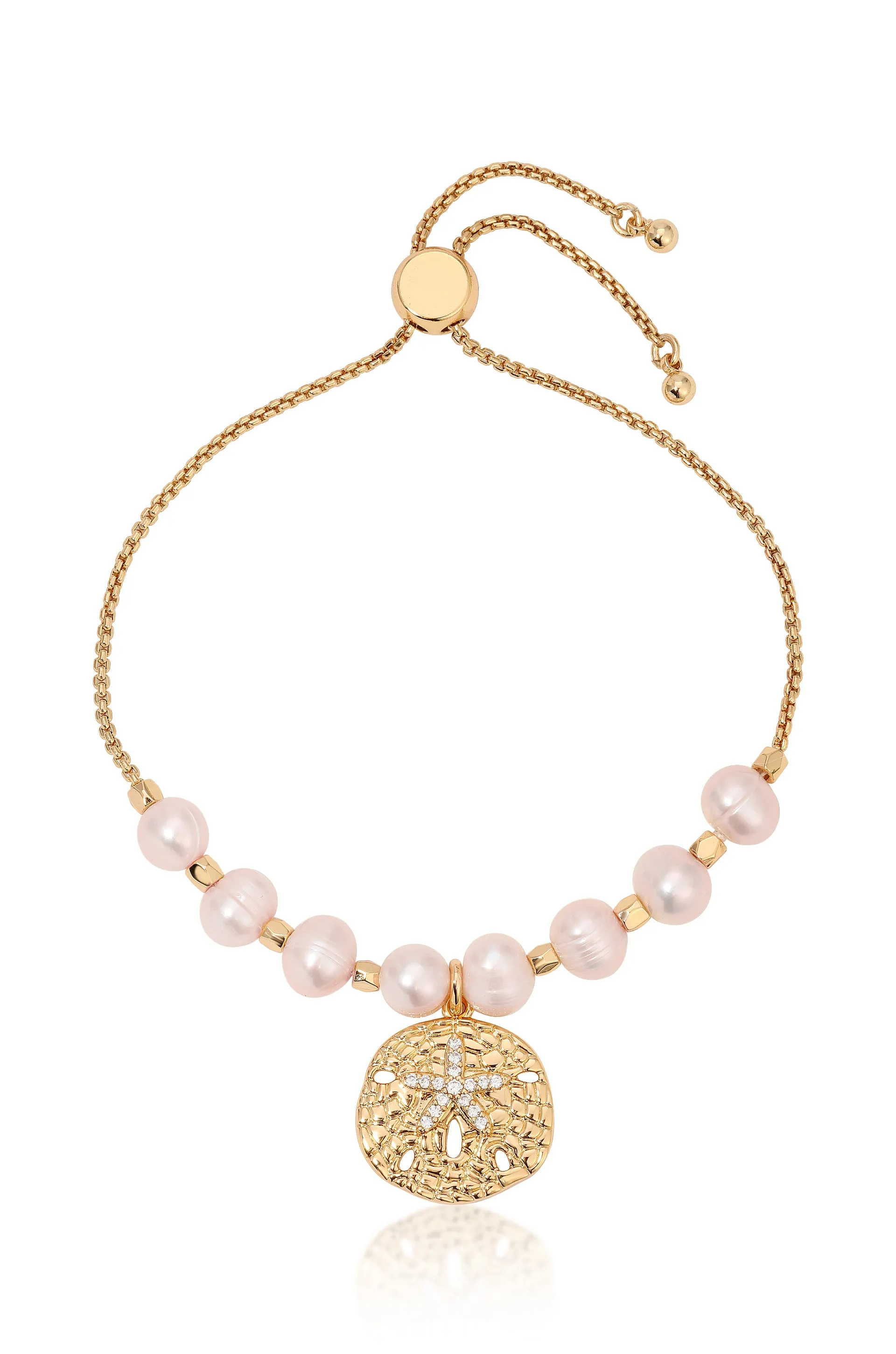 Sand Dollar Adjustable Bracelet sold by ettika