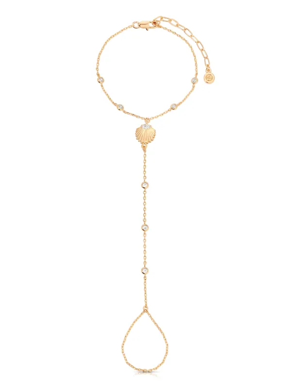 Santorini Shell Hand Chain sold by ettika