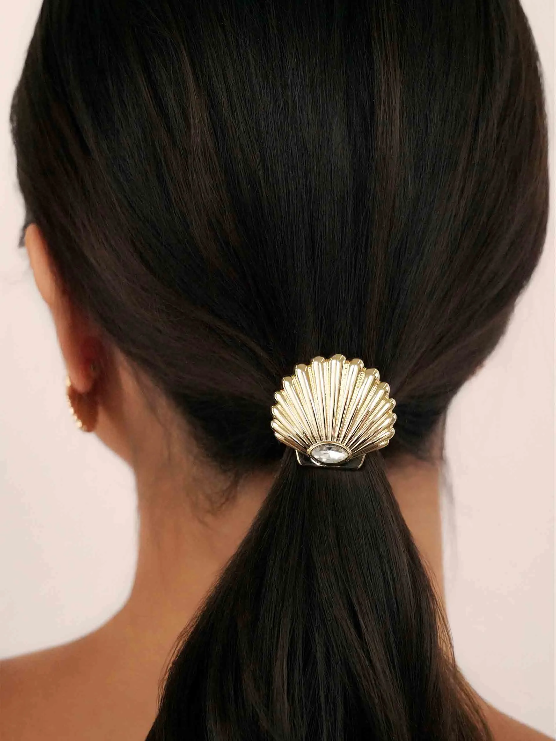 Santorini Shell Hair Tie sold by ettika product image thumbnail 2