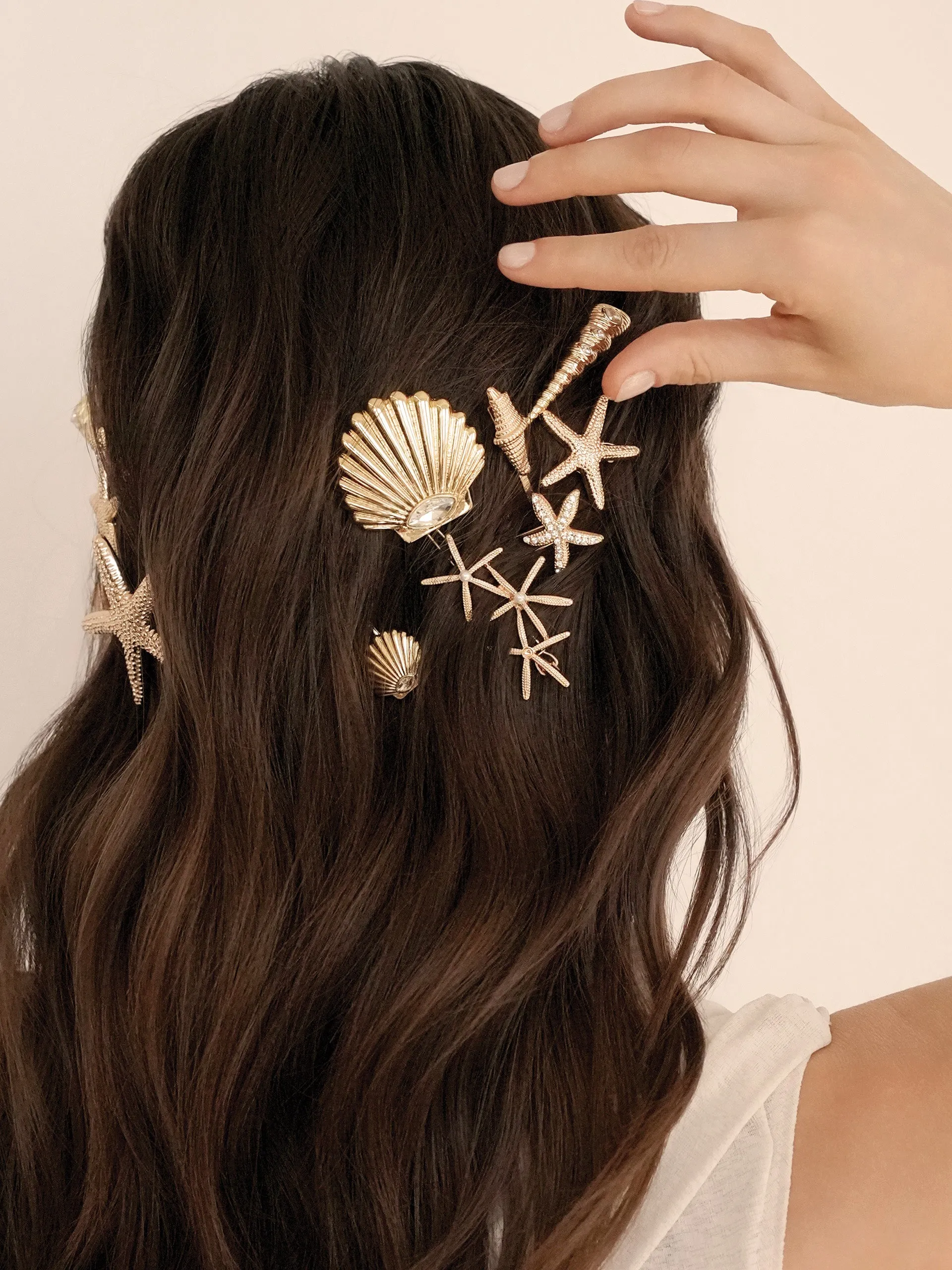 Santorini Shell Barrette sold by ettika product image thumbnail 5