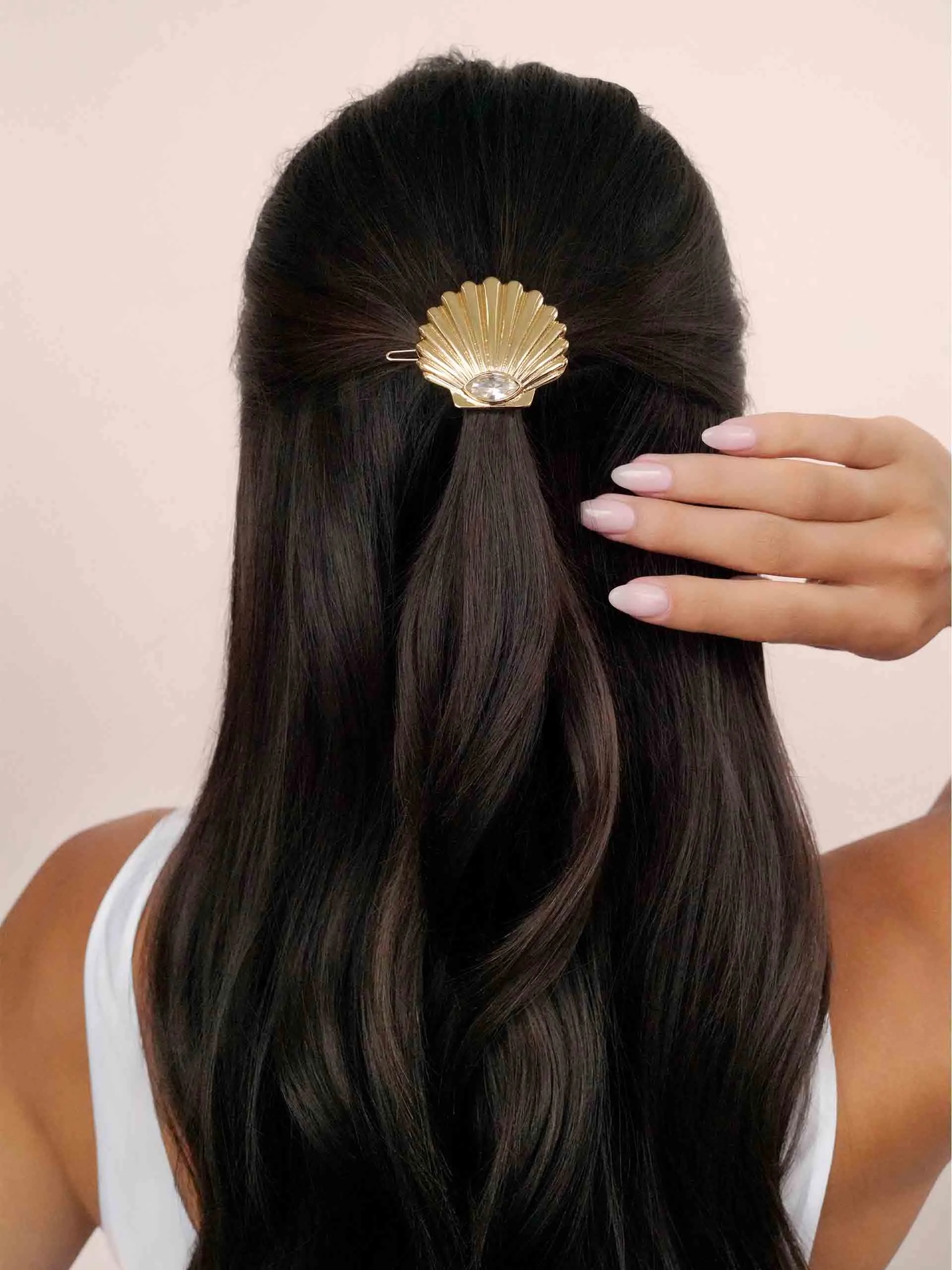 Santorini Shell Barrette sold by ettika product image thumbnail 4