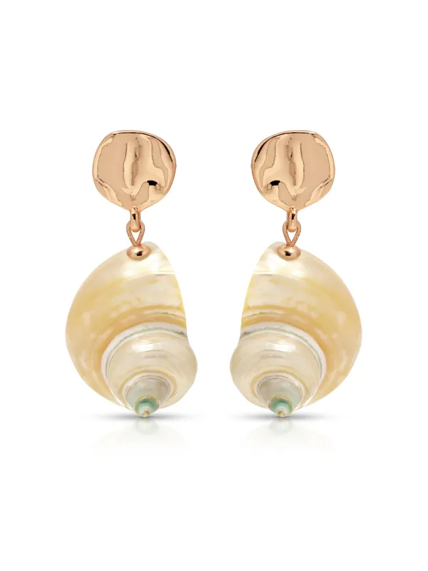 Sunken Treasure Shell Earrings sold by ettika