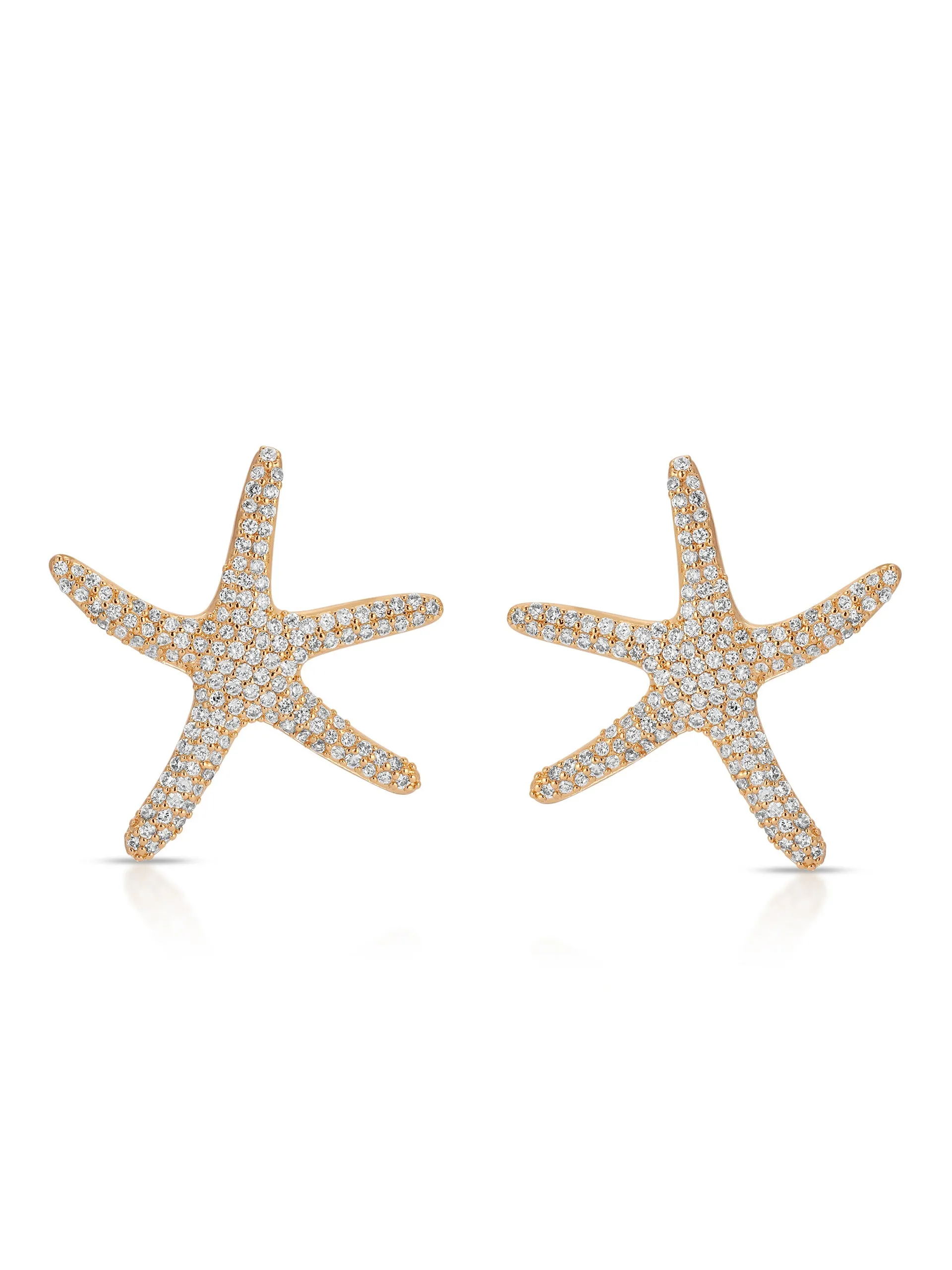 Pavè Starfish Earrings sold by ettika