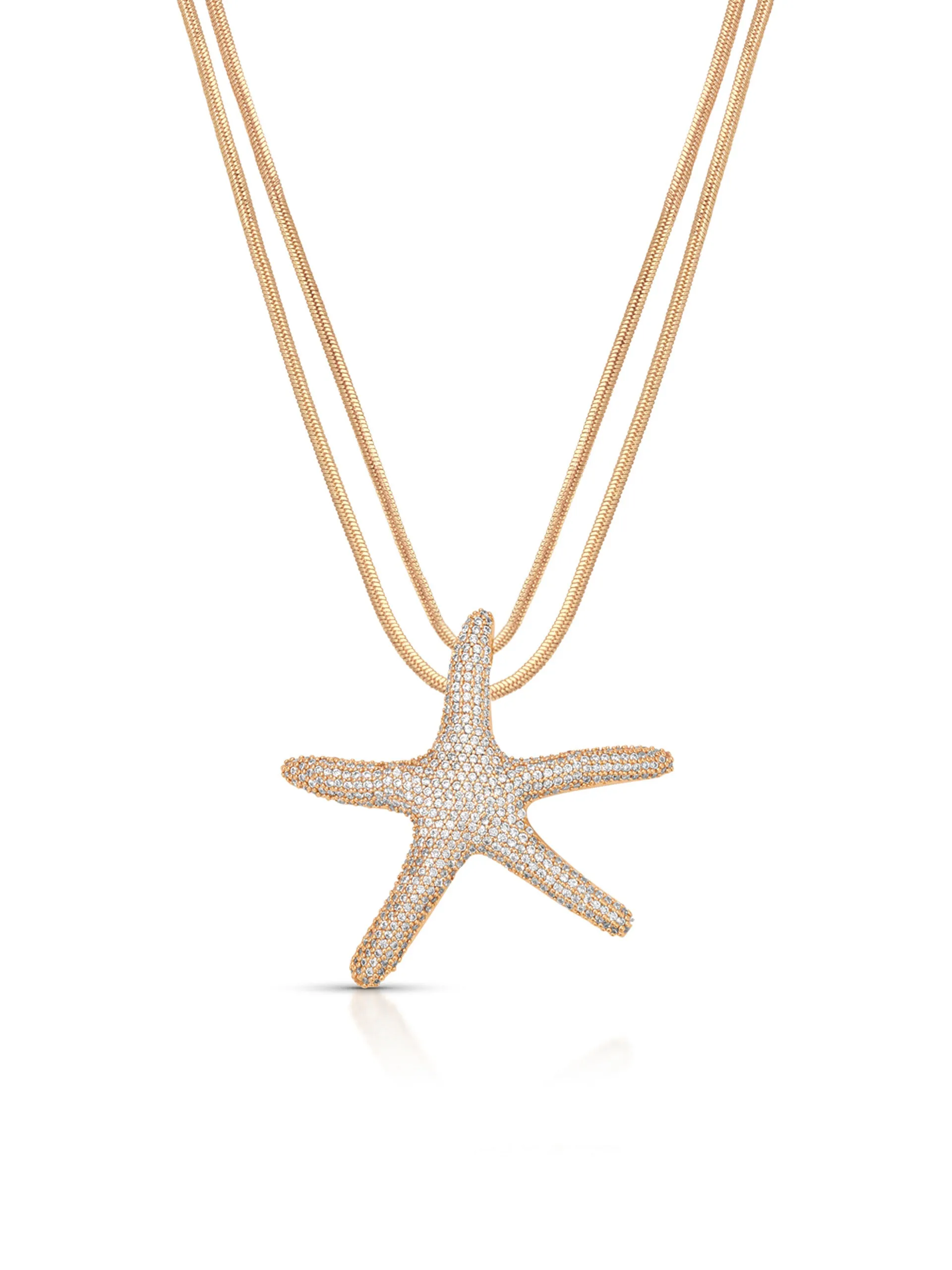 Pavè Starfish Necklace sold by ettika