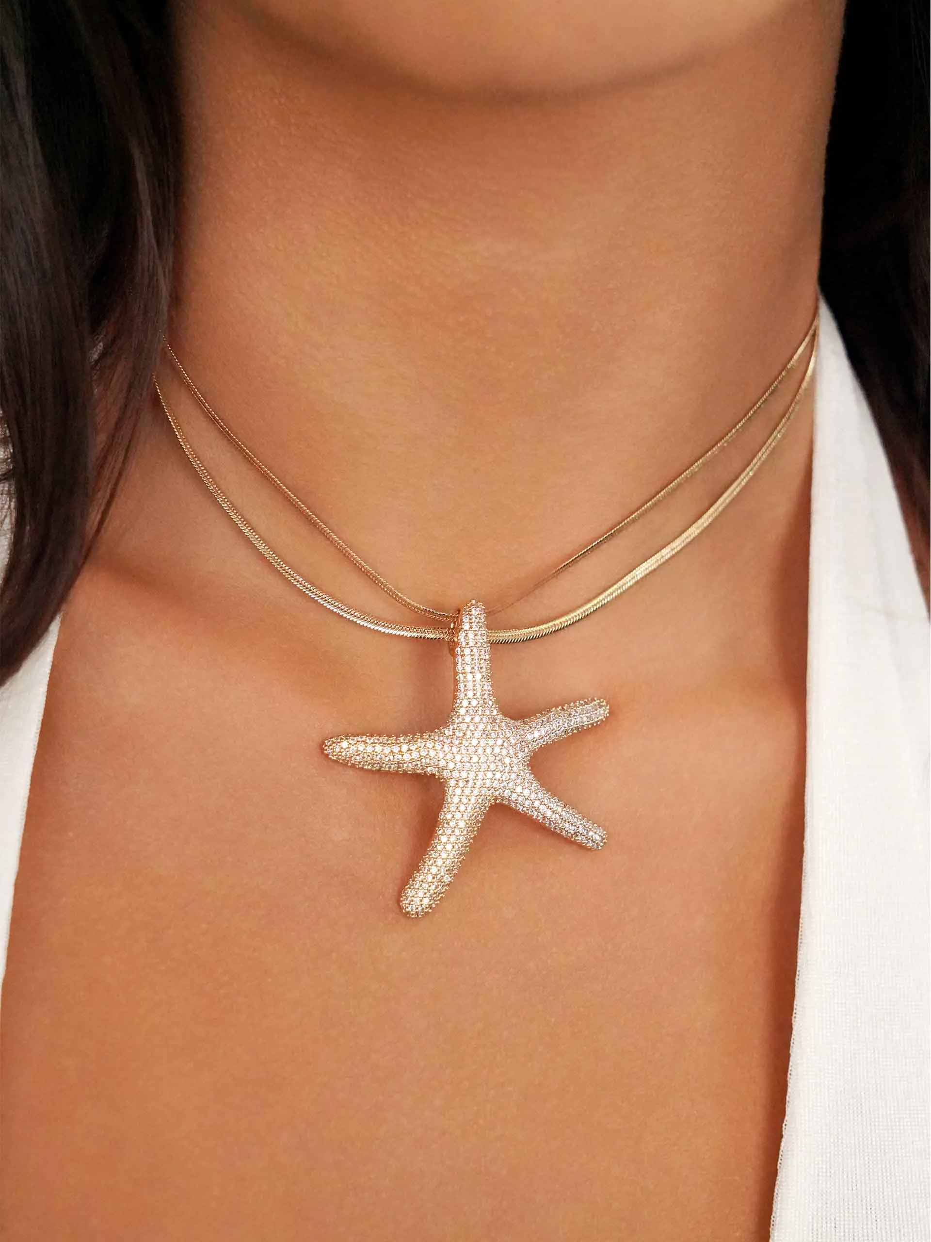 Pavè Starfish Necklace sold by ettika product image thumbnail 2