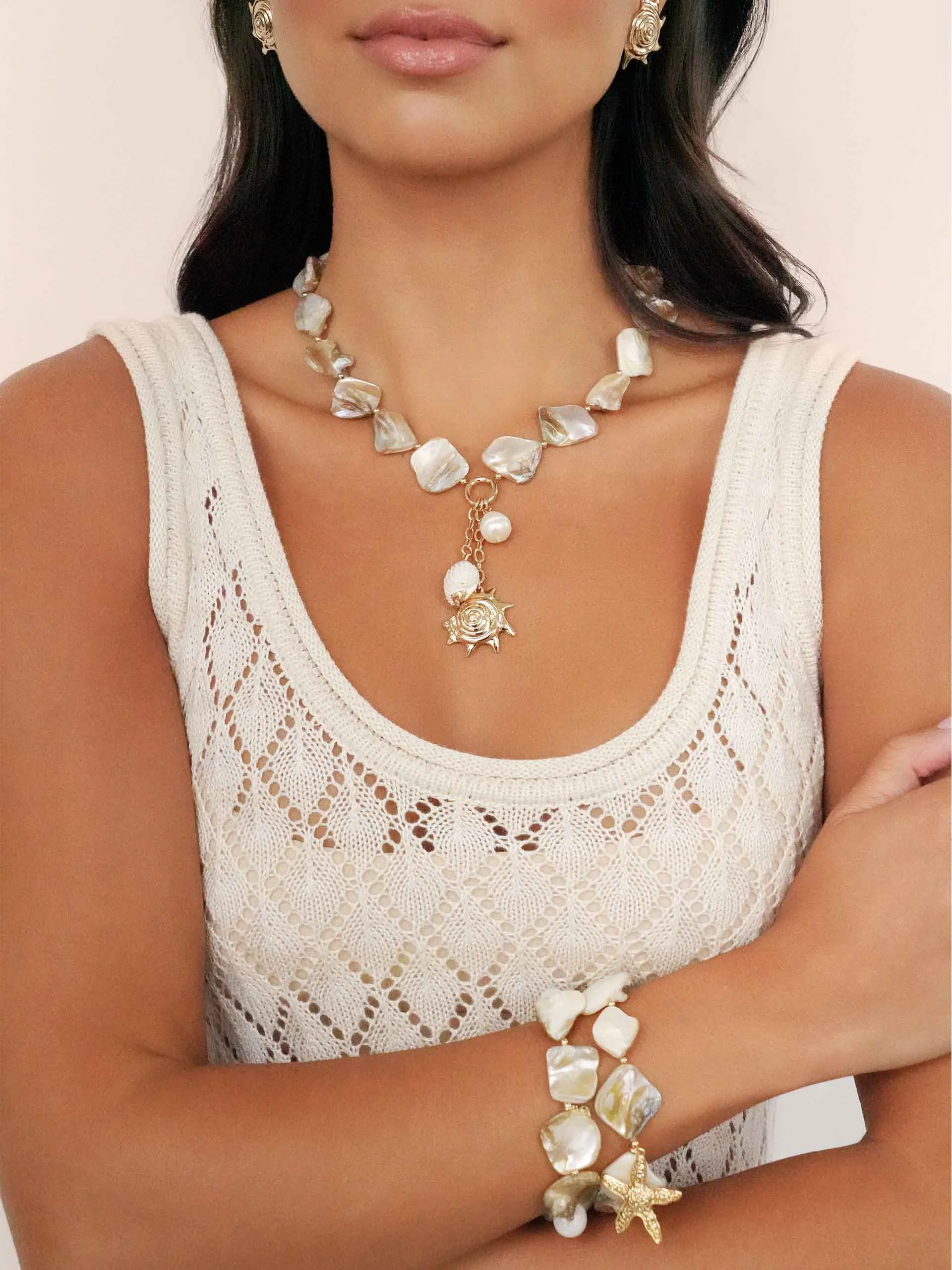 True Shell Necklace sold by ettika product image thumbnail 4