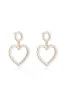 Loving Pearl Heart Earrings sold by ettika