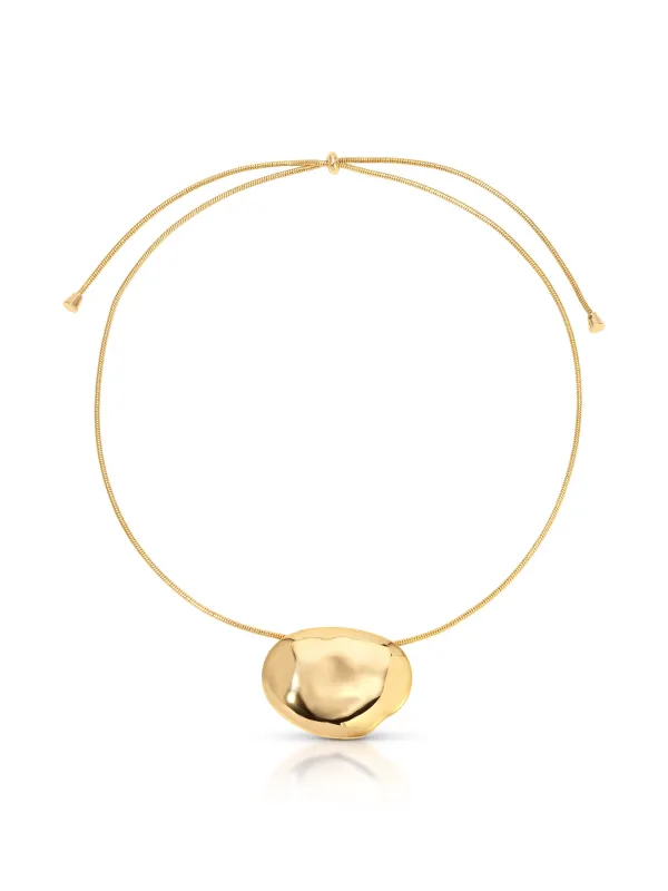 Molten Metal Pendant Necklace sold by ettika