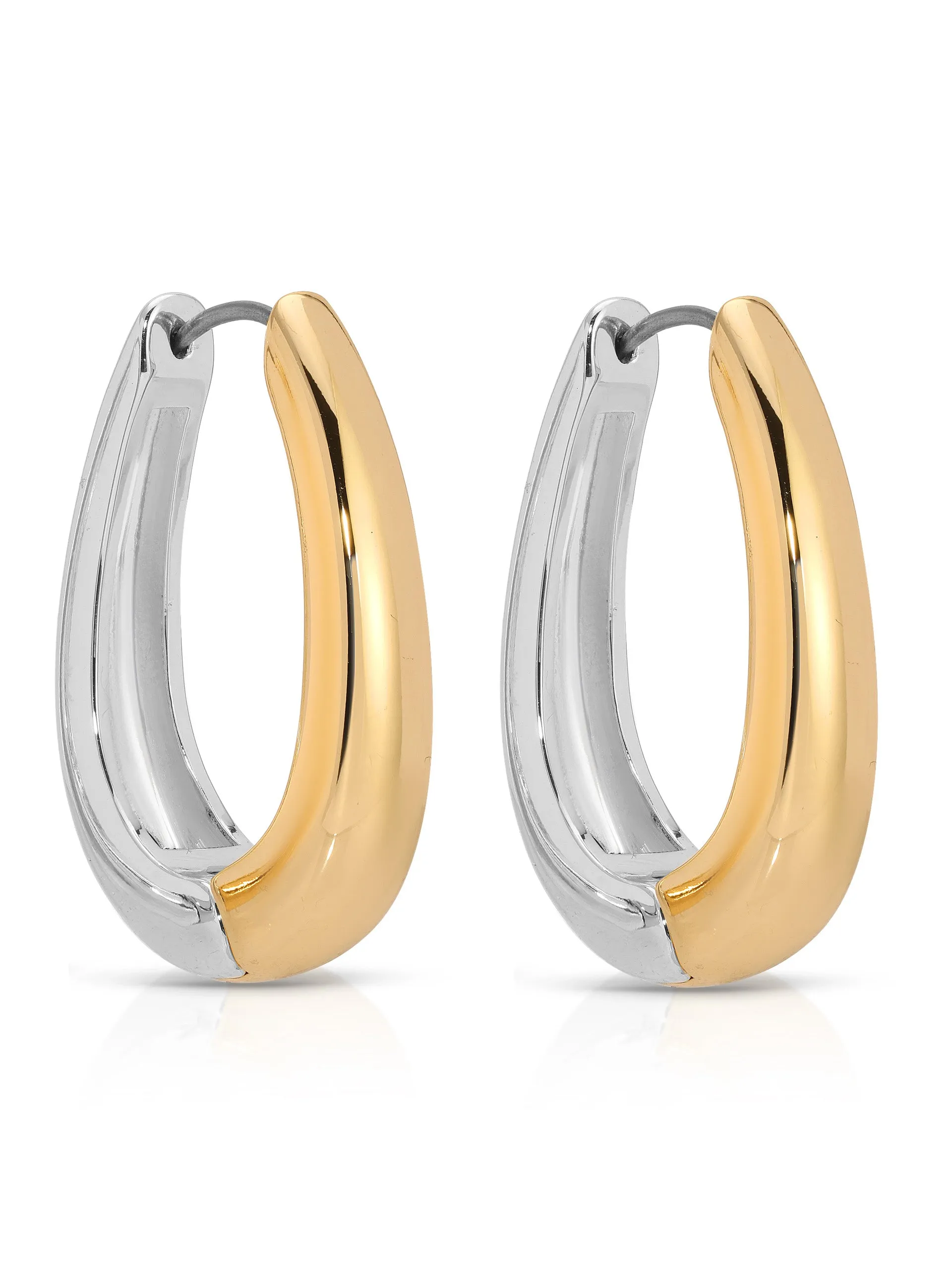 Mixed Metal Hoops sold by ettika product image thumbnail 5