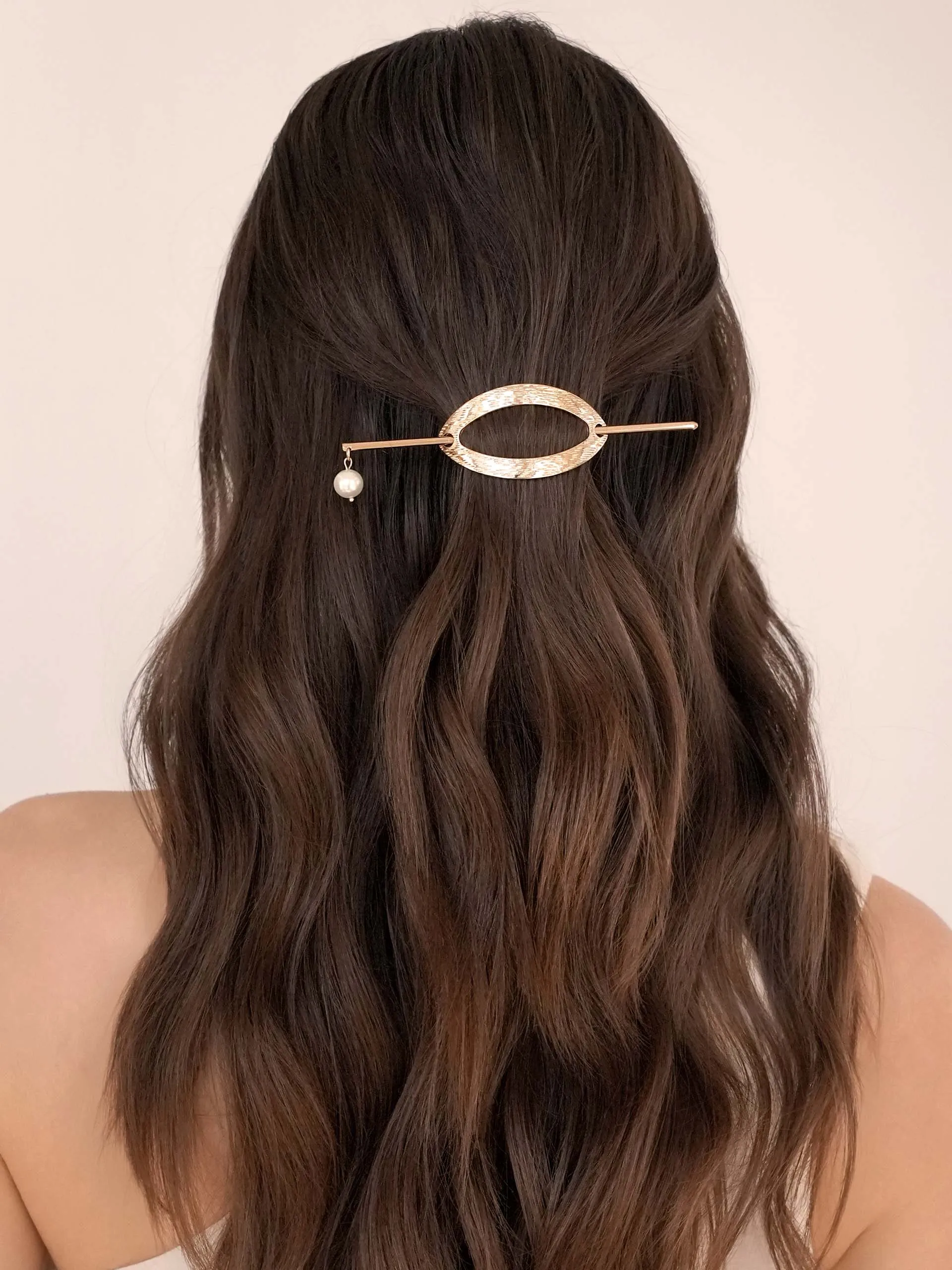 Oval French Barrette sold by ettika product image thumbnail 4