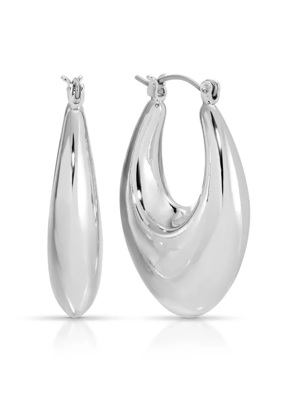 Open Teardrop Hoops sold by ettika