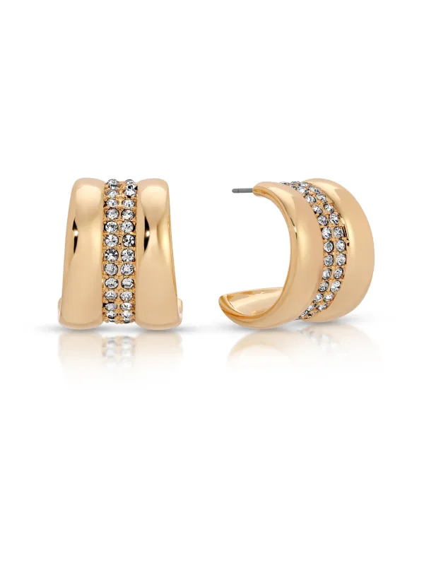 Pave Center Hoops sold by ettika