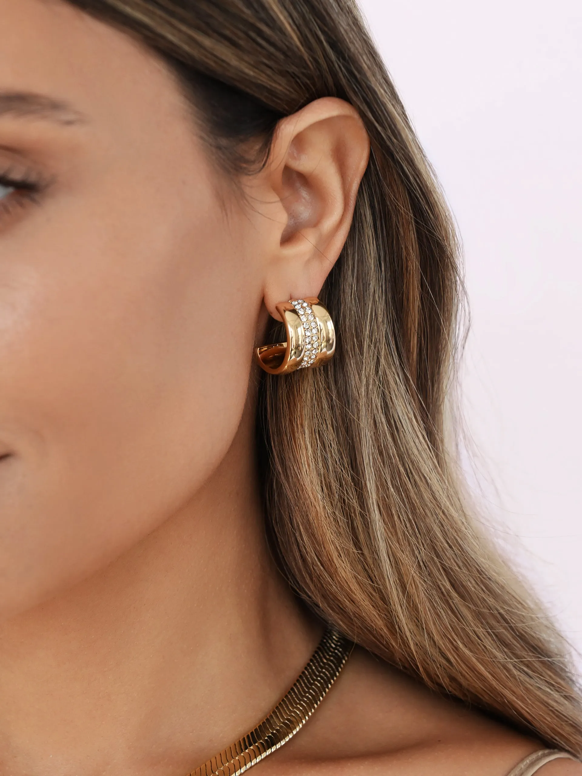 Pave Center Hoops sold by ettika product image thumbnail 4
