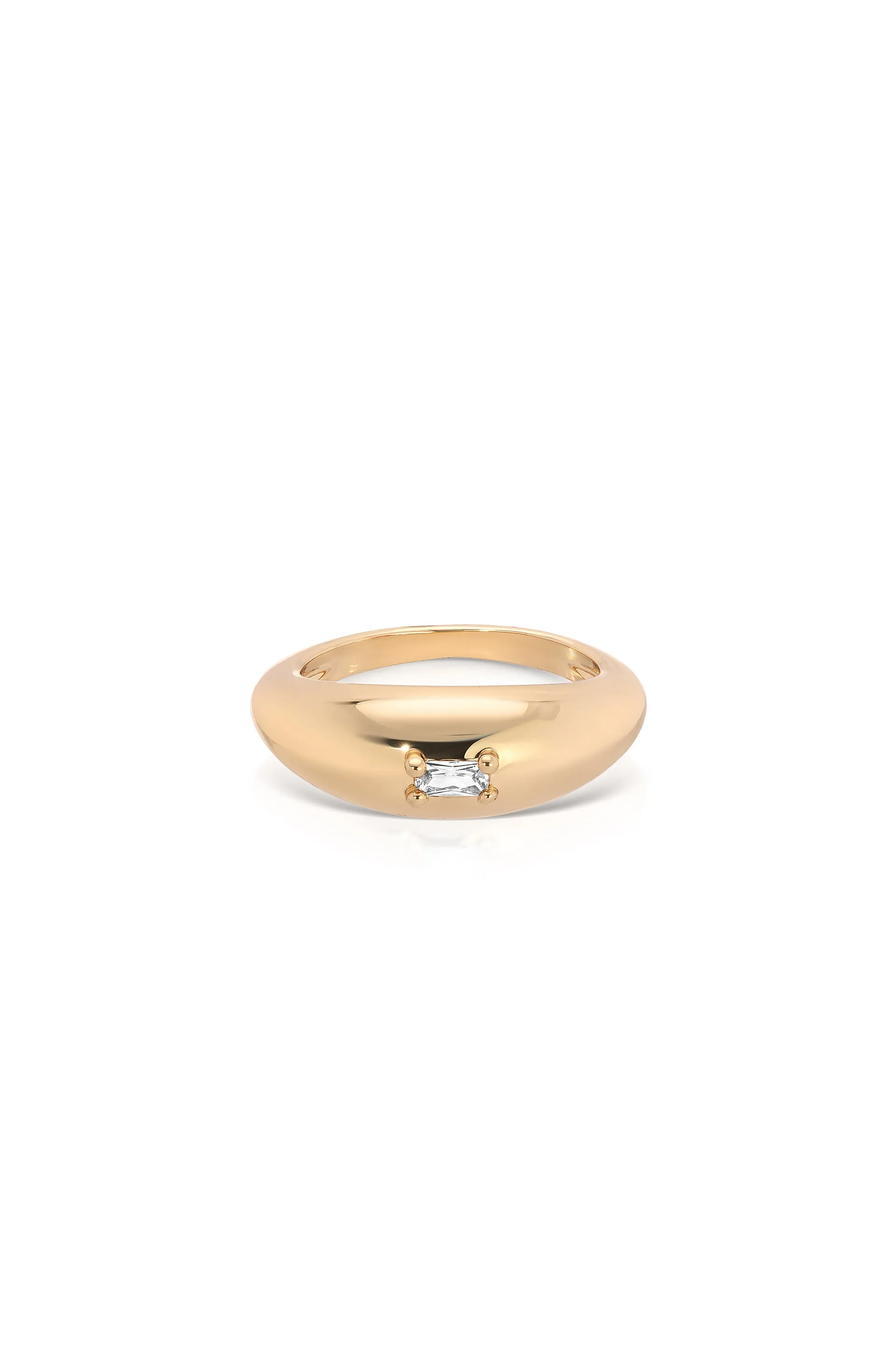 Oval Dome Baguette Ring sold by ettika