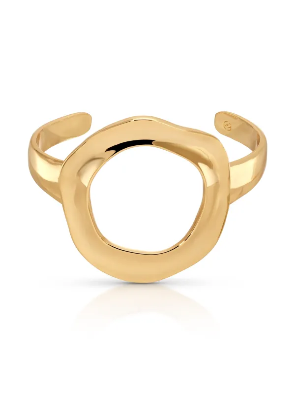 Open Circle Cuff sold by ettika