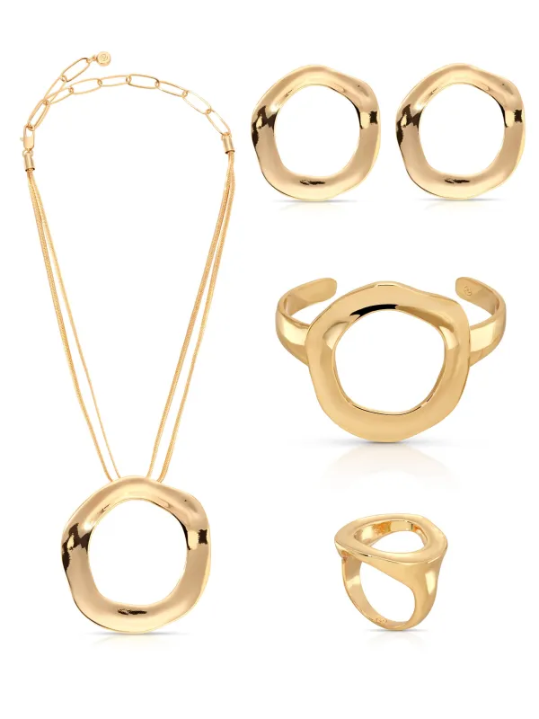 Complete the Circle Bundle in Gold sold by ettika
