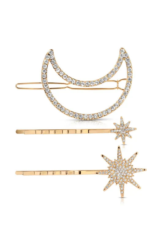 Celestial Dreamer Barrette Set sold by ettika