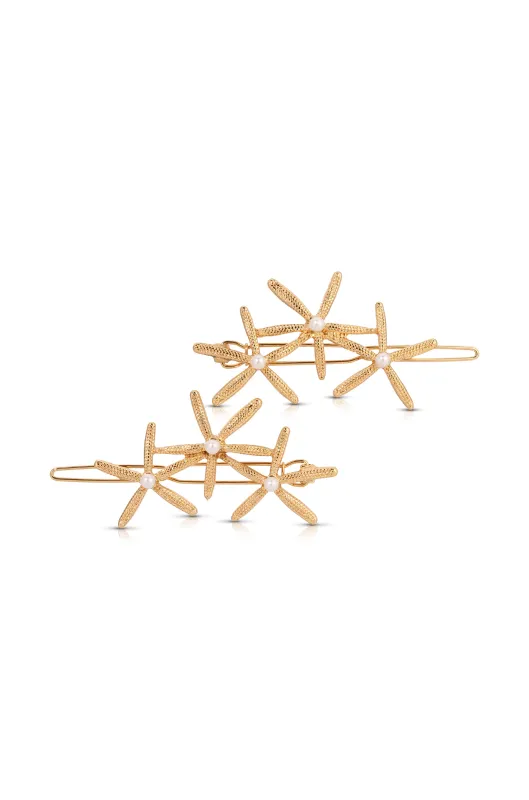 Starfish Cluster Barrette Set sold by ettika