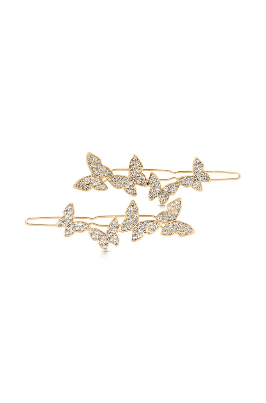Butterfly Whimsy Barrette Set sold by ettika