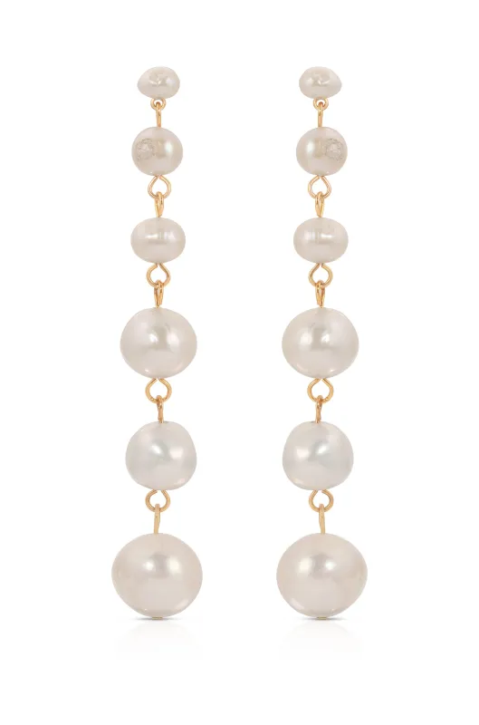 Graduating Freshwater Pearl Earrings sold by ettika